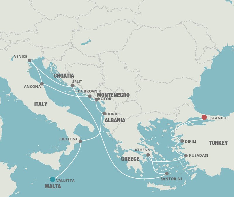 Indepth Adriatic & Aegean Oceania (15 Night Cruise from Valletta to Indepth Adriatic & Aegean Oceania (15 Night Cruise from Valletta to