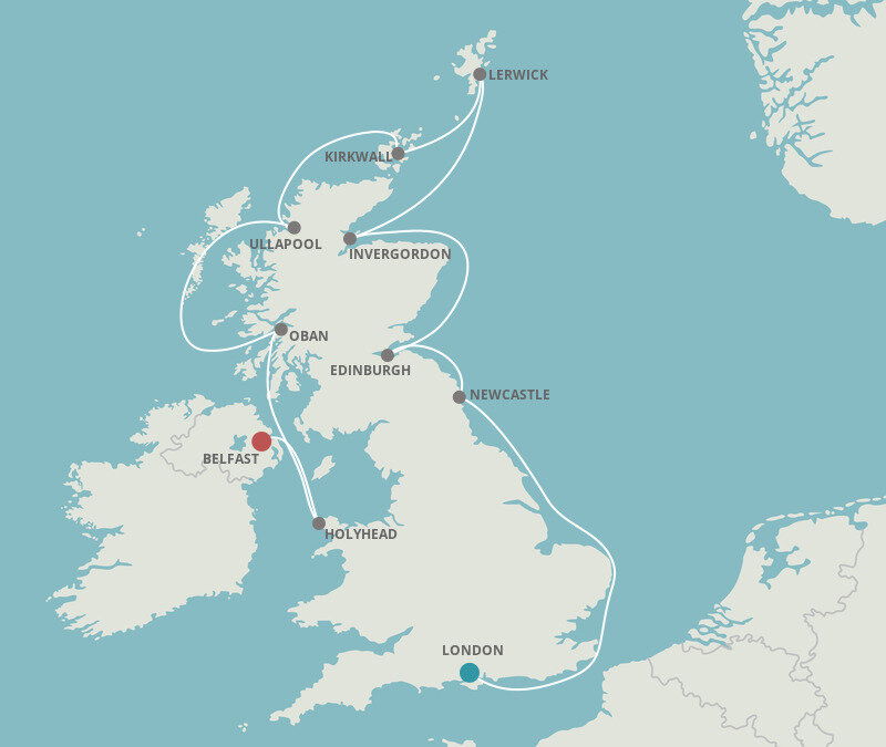 British Isles Brilliance Oceania (10 Night Cruise from London to Belfast)