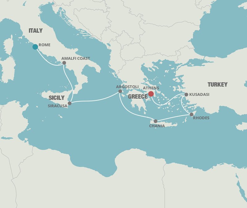 Cruises from Italy to Greece - 2023, 2024 & 2025 Seasons