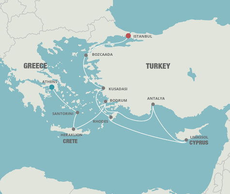 Cruises from Athens to Istanbul - 2023-2025 Seasons