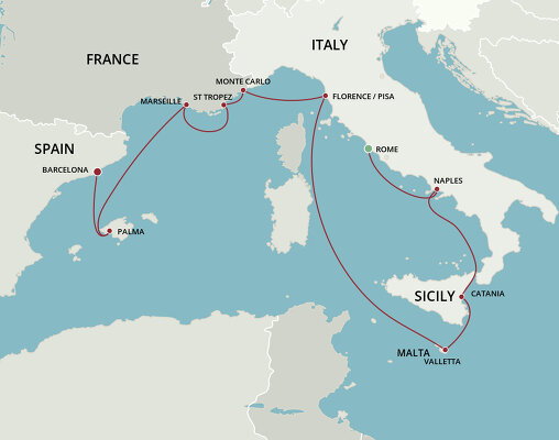 cruises from barcelona to rome 2024