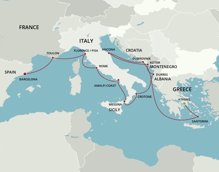 Mediterranean Tapestry - Oceania (14 Night Cruise from Athens to Barcelona)