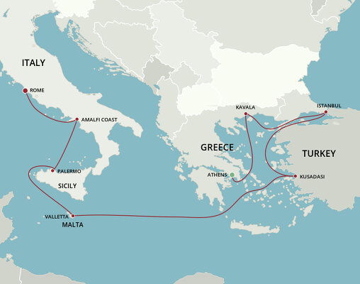 Cruises from Athens to Rome - 2023-2026 Seasons