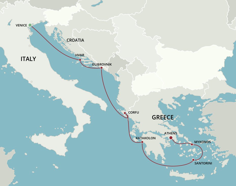 Cruises from Italy to Greece - 2023, 2024 & 2025 Seasons