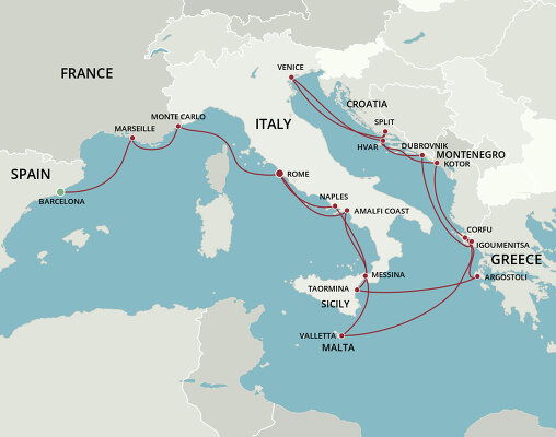 Cruises from Spain to Italy - 2023, 2024 & 2025 Seasons