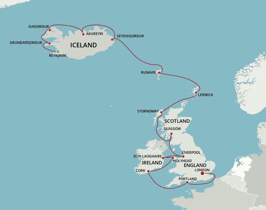 North Atlantic Adventure - Oceania (14 Night Cruise from Reykjavik to 