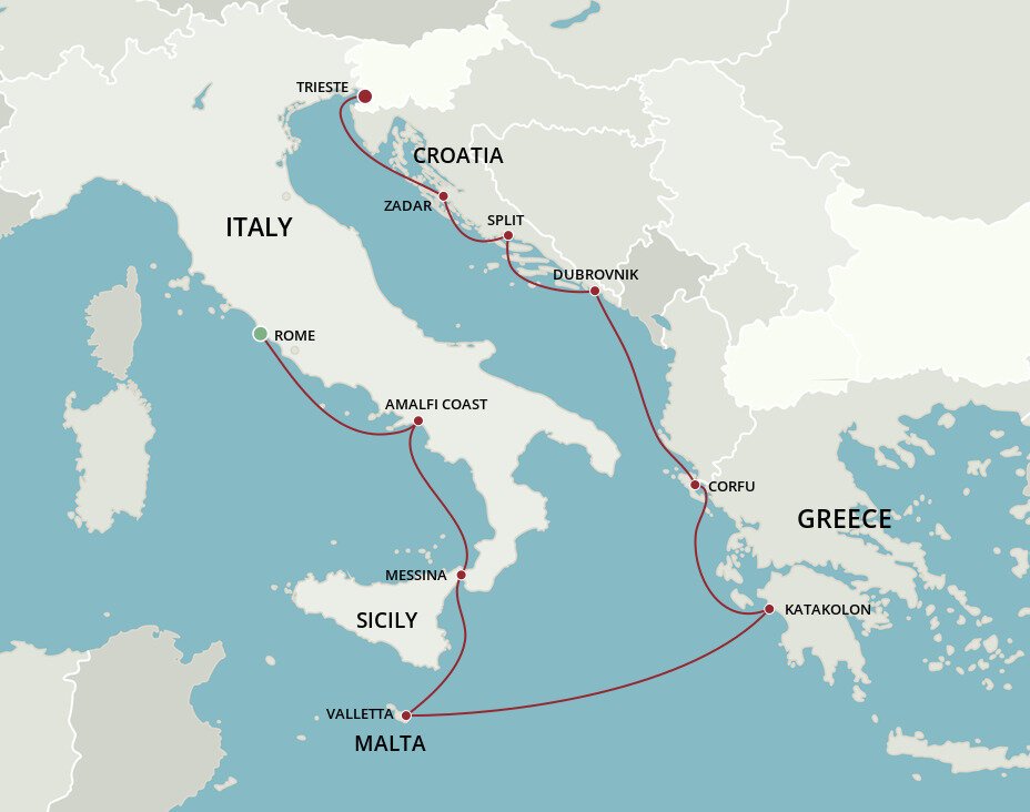 Gladiators To Gondolas - Oceania (10 Night Cruise from Rome to Trieste)