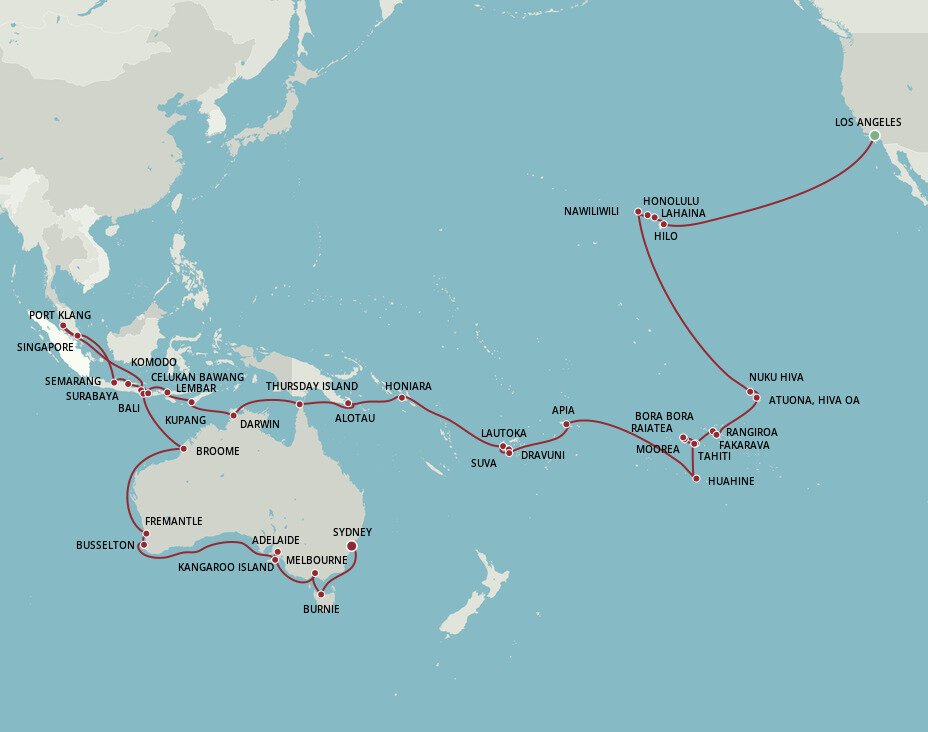 Pacific Explorer - Oceania (78 Night Cruise from Los Angeles to Sydney)