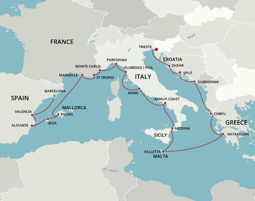 Cruises from Barcelona to Venice - 2023, 2024 & 2025 Seasons