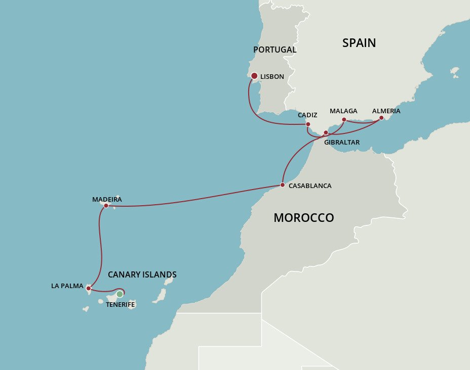 Cruises from Spain to Portugal - 2024-2026 Seasons