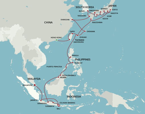 Cruises from Hong Kong to Singapore - 2024-2026 Seasons