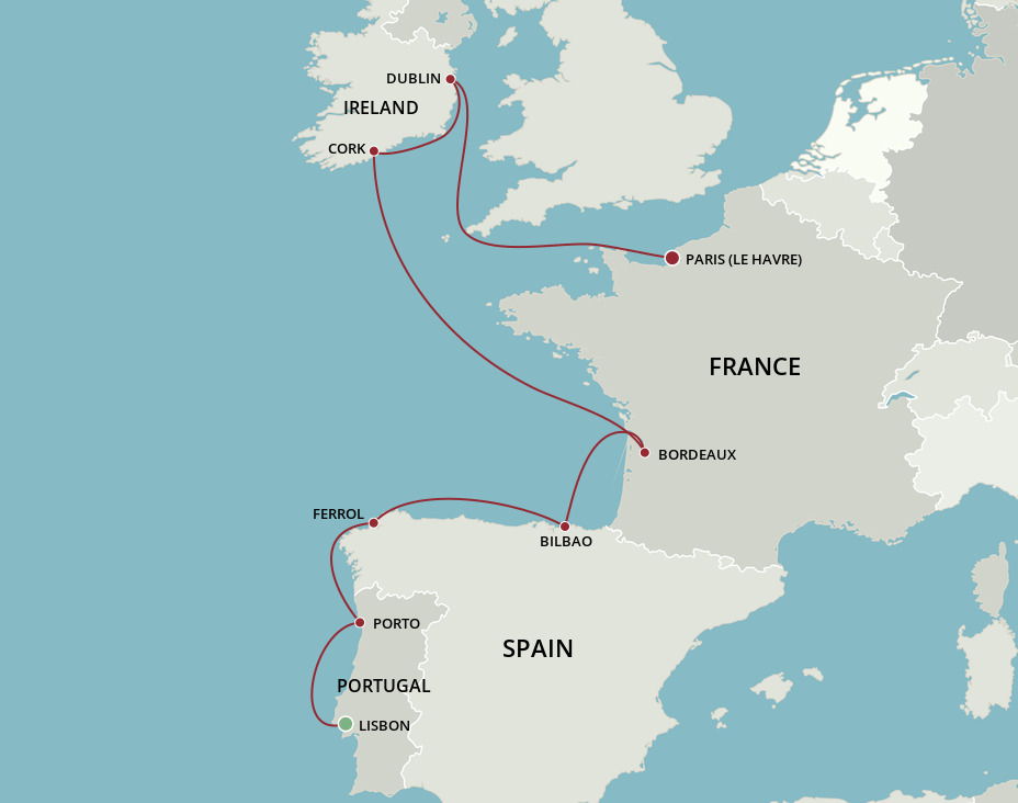 Europe's Western Shores - Oceania (10 Night Cruise from Lisbon to Paris)