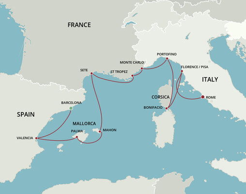 Cruises from Barcelona to Rome - 2024-2026 Seasons