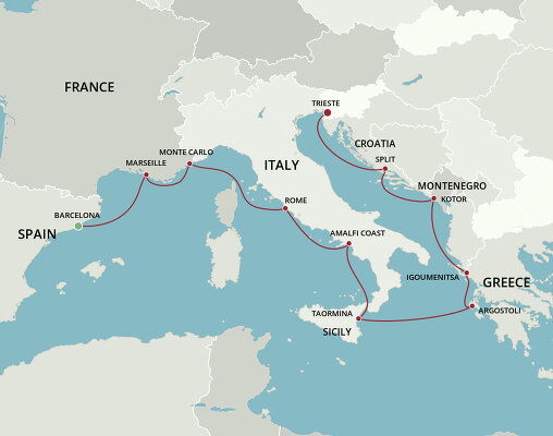 Cruises from Spain to Italy - 2023-2025 Seasons