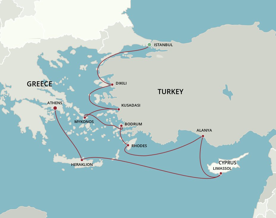 Historical Icons - Oceania (10 Night Cruise from Istanbul to Athens)