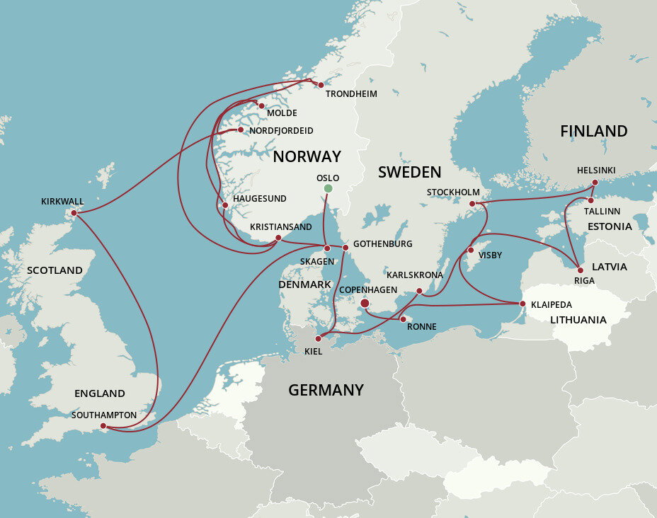Norway & Baltic Explorer - Oceania (22 Night Cruise from Oslo to ...