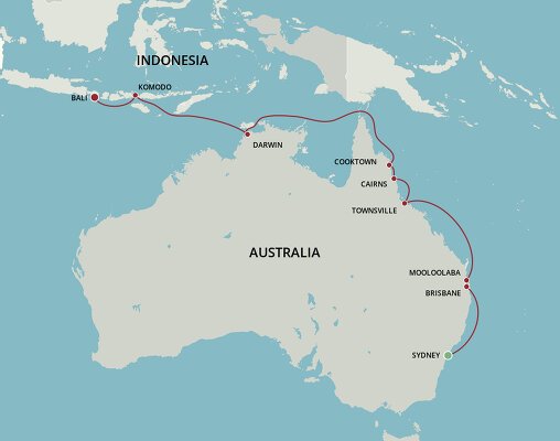 cruise from australia to indonesia