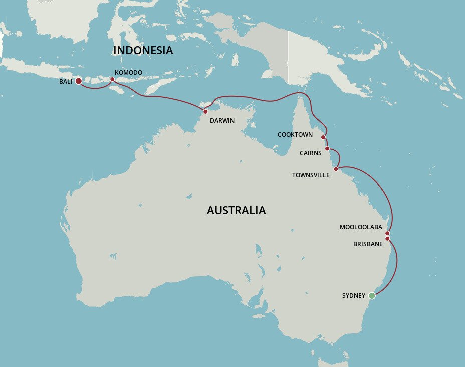 Awe Of Australia Oceania (14 Night Cruise from Sydney to Bali) Awe Of Australia Oceania (14 Night Cruise from Sydney to Bali)