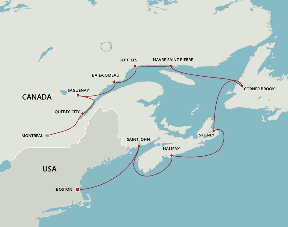 In The Path Of Cartier Oceania 11 Night Cruise from Montreal to