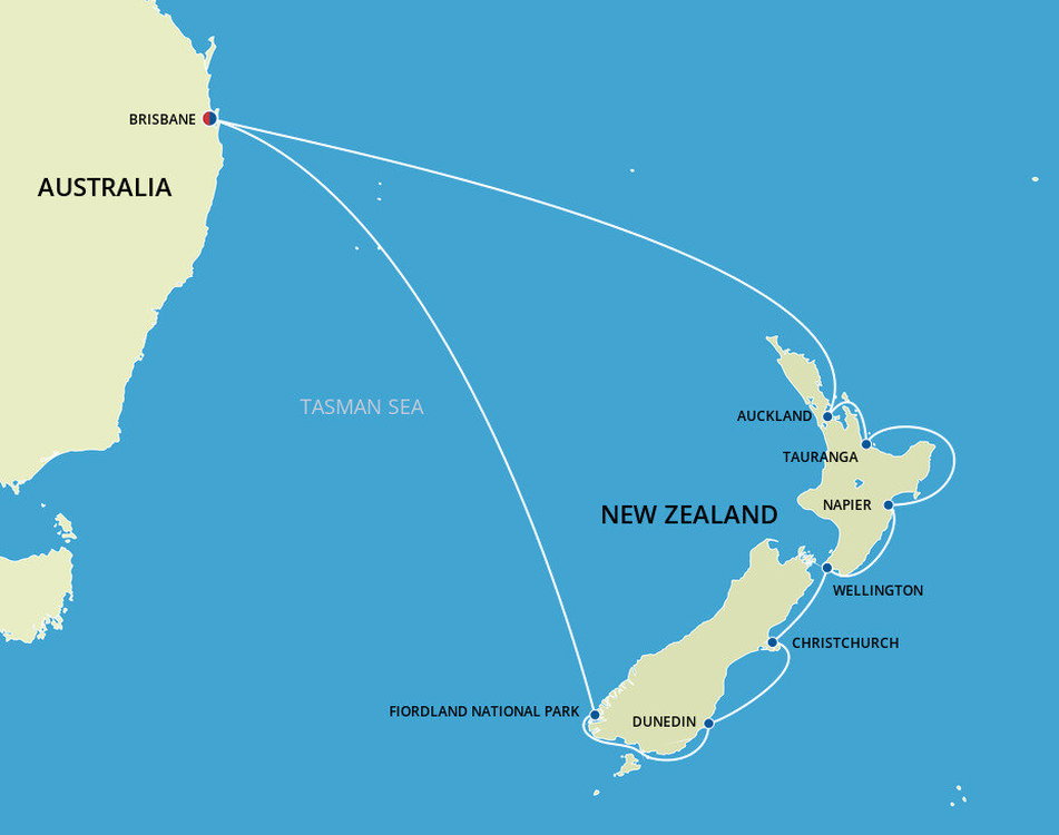 p&o cruise brisbane to new zealand