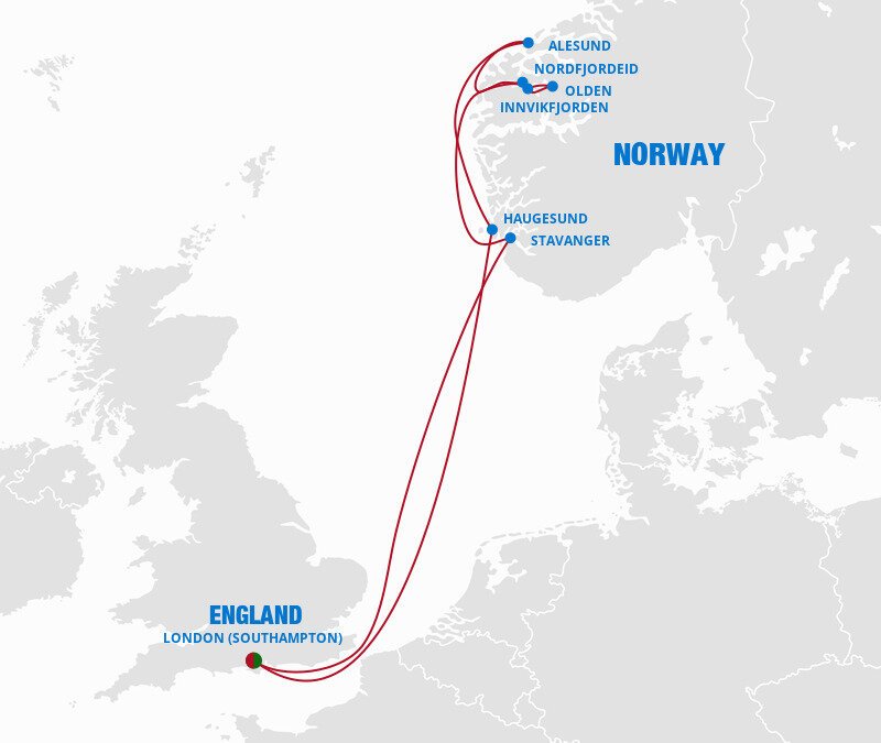 Norwegian Fjords P&O Cruises Worldwide (7 Night Roundtrip Cruise from