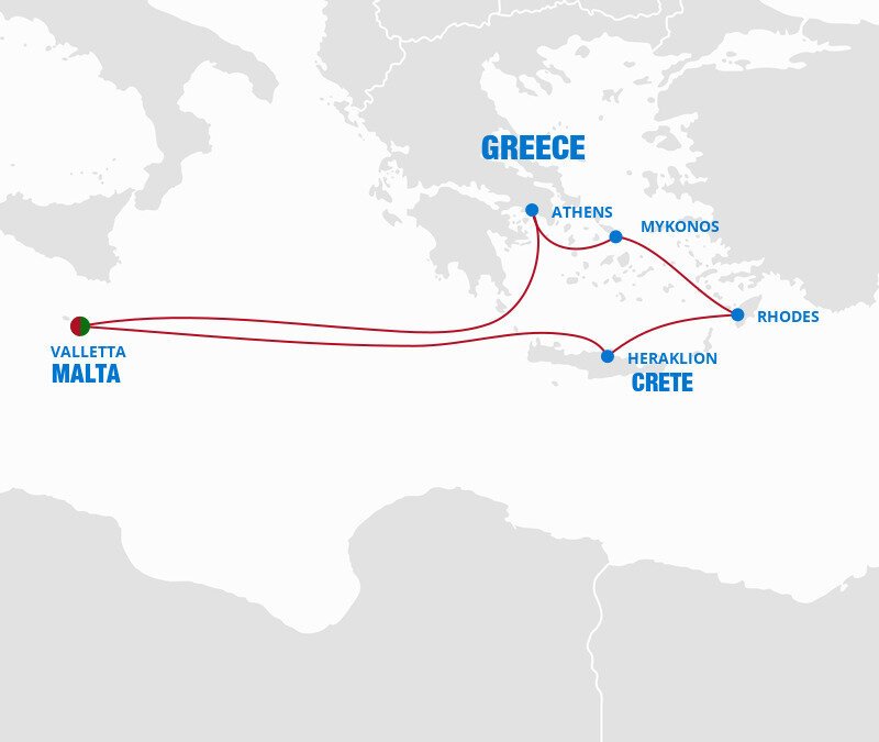 Malta and Greece P&O Cruises Worldwide (7 Night Roundtrip Cruise from