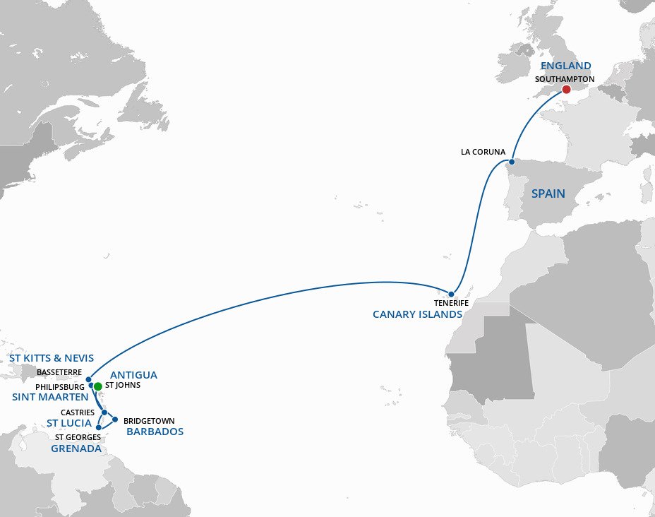 Transatlantic Cruises Starting In March 2025