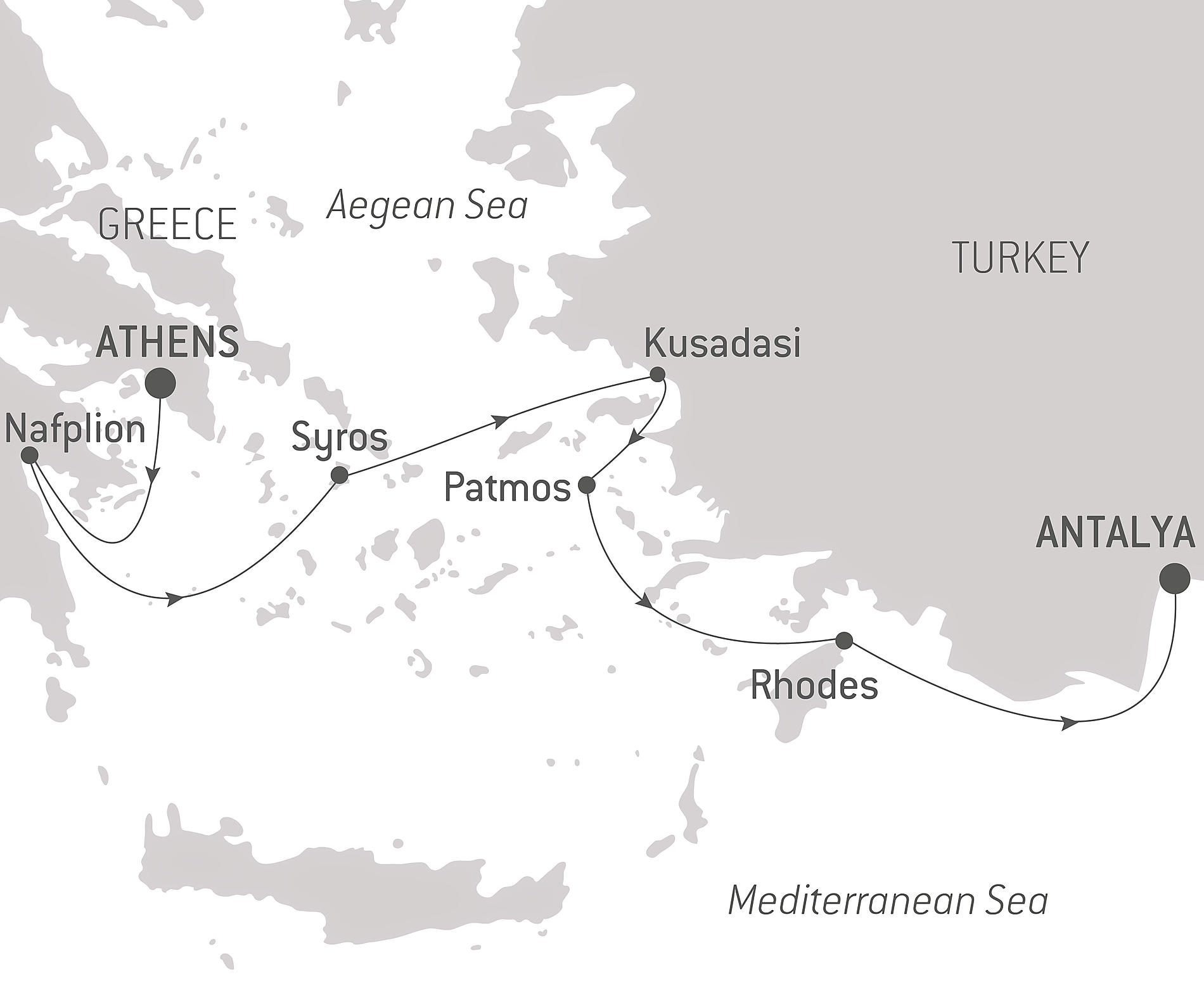 Jewels of the Aegean Sea - Ponant (6 Night Cruise from Athens to Antalya)