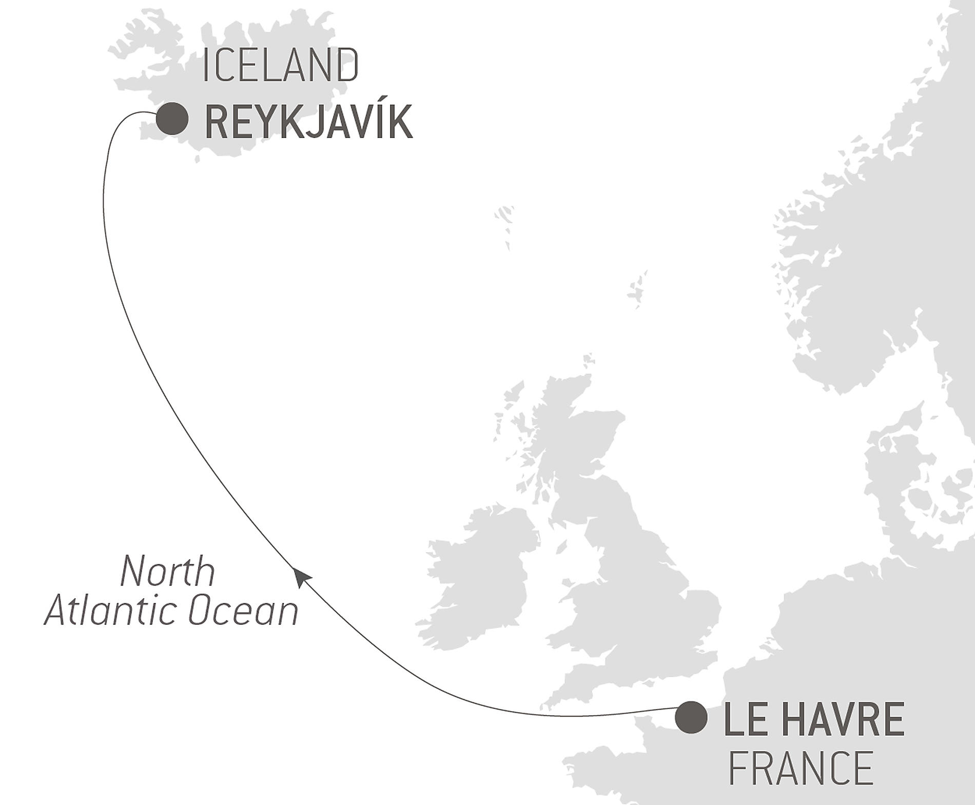 Ocean Voyage: Le Havre-Reykjavik - Ponant (6 Night Cruise from