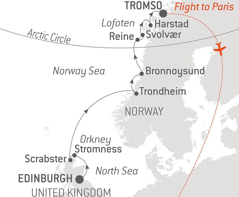 From the Scottish Archipelago to the Arctic Circle Ponant (9 Night Cruise from Edinburgh to From the Scottish Archipelago to the Arctic Circle Ponant (9 Night Cruise from Edinburgh to