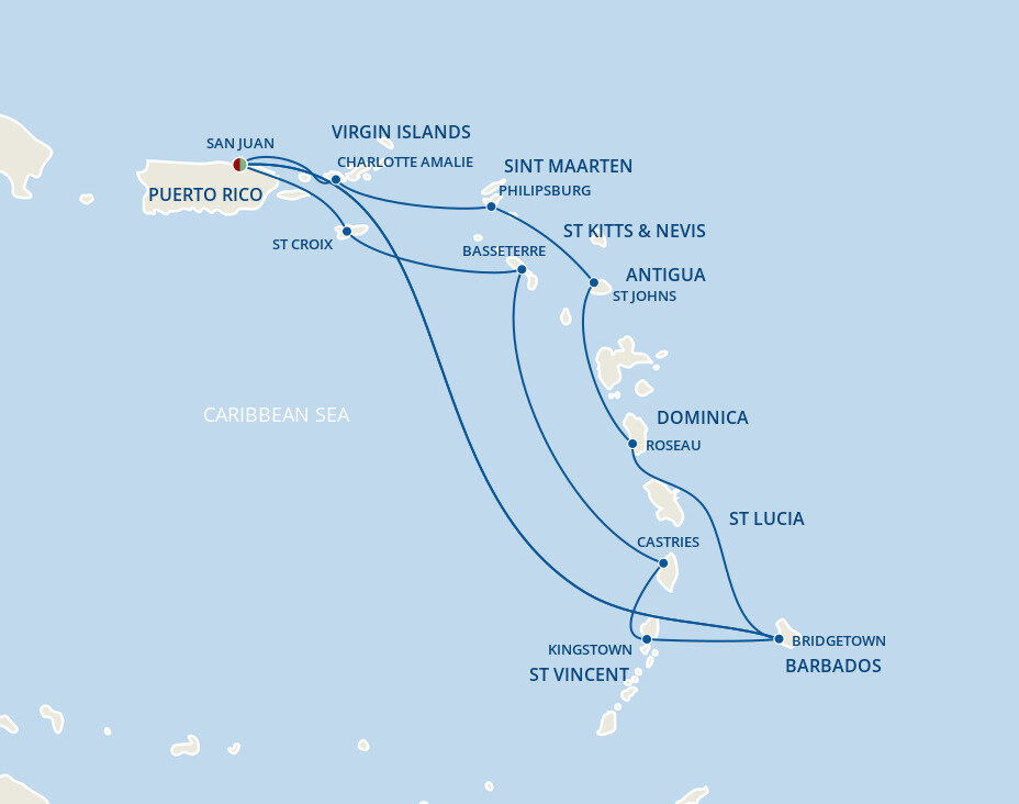 Southern Caribbean Adventurer From San Juan - Princess (14 Night ...