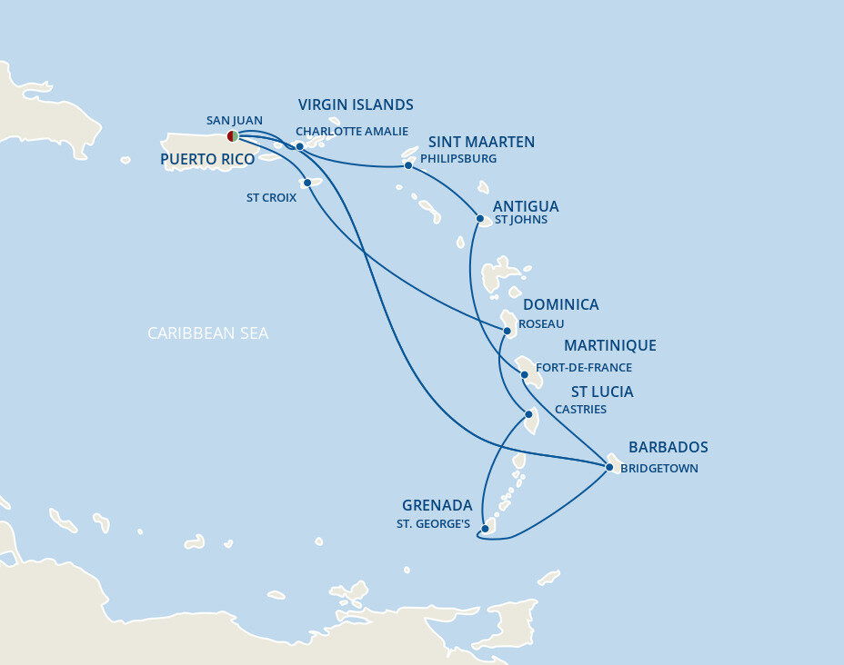 Southern Caribbean Adventurer From San Juan - Princess (14 Night ...