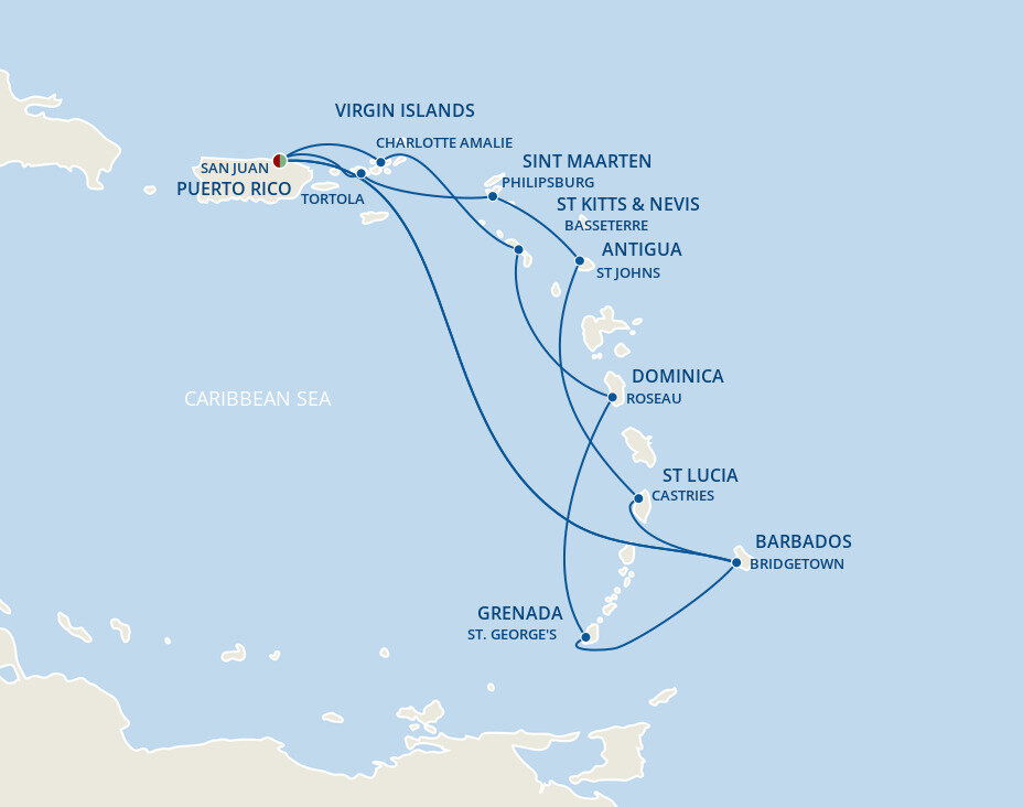 Southern Caribbean Adventurer From San Juan - Princess (14 Night ...