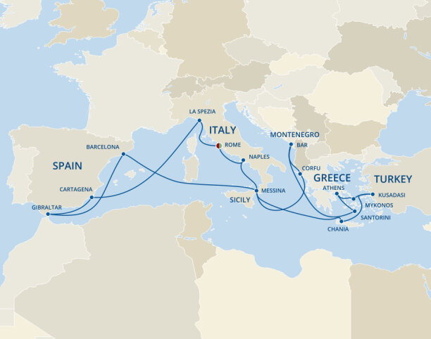 Princess Cruises starting in Rome | 2026-2027 Seasons