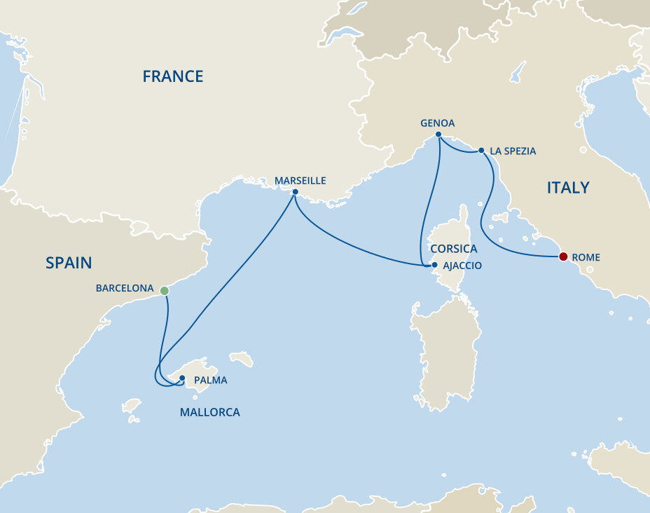 Western Mediterranean with Italy - Princess (7 Night Cruise from ...