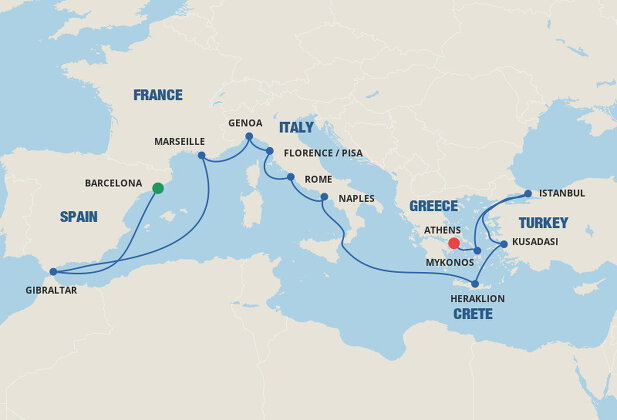 travel from barcelona to athens