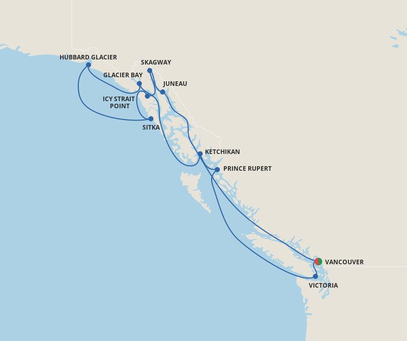 Inside Passage Alaska Princess (12 Night Roundtrip Cruise from Vancouver)