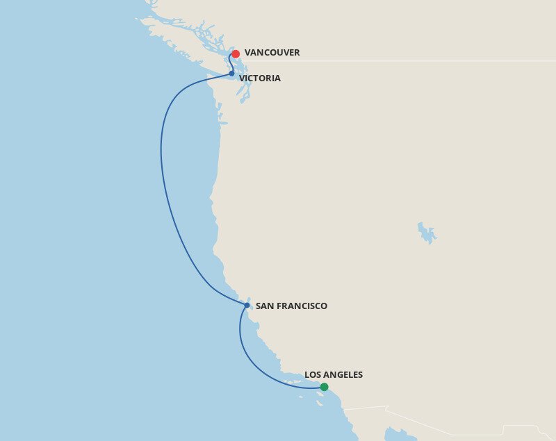 Pacific Coastal Princess (5 Night Cruise from Los Angeles to Vancouver)