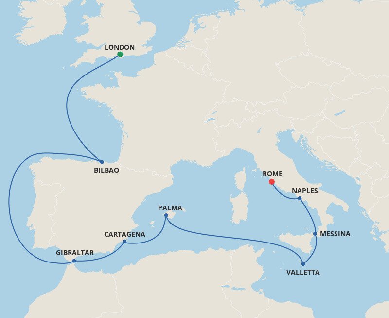European Explorer Princess (12 Night Cruise from London to Rome)