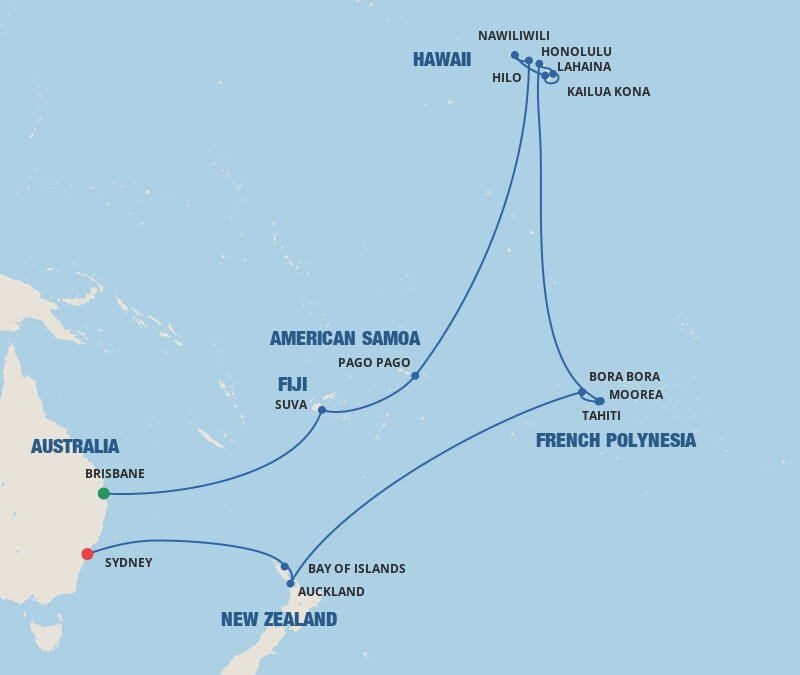 Hawaii, Tahiti & South Pacific Princess (33 Night Cruise from Hawaii, Tahiti & South Pacific Princess (33 Night Cruise from