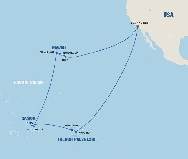 Hawaii, Tahiti & Samoa Princess (28 Night Roundtrip Cruise from Los