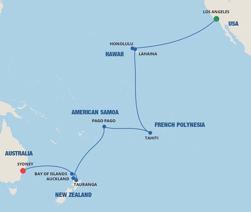 south pacific cruises from us