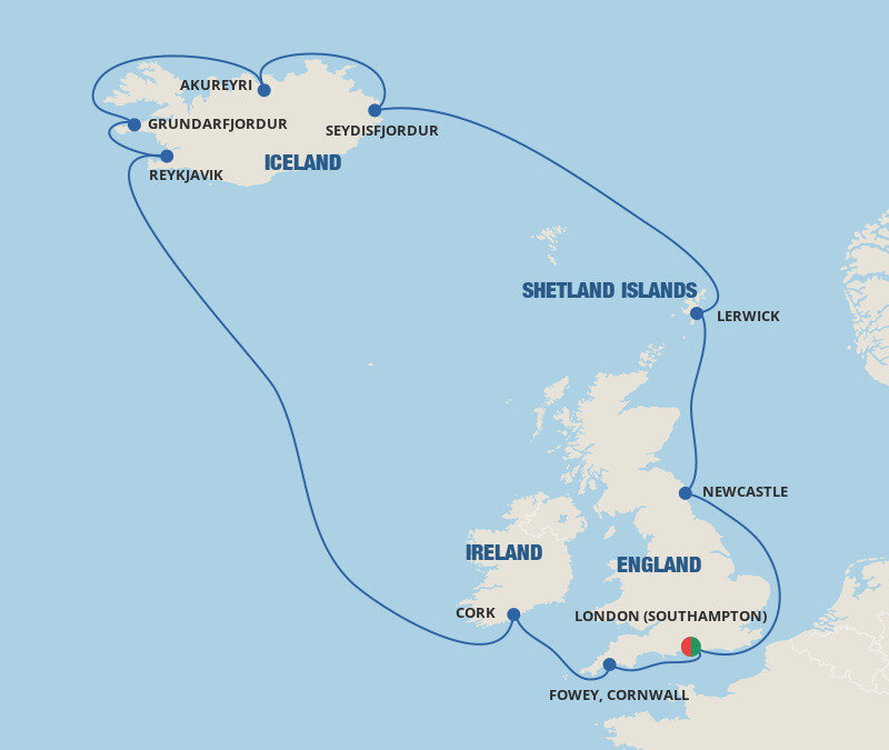 Icelandic Fjords & British Isles Princess (14 Night Roundtrip Cruise