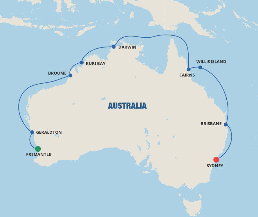 Northern Explorer Princess (17 Night Cruise from Perth to Sydney)