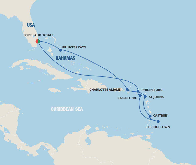 Southern Caribbean with Barbados Princess (11 Night Roundtrip Cruise
