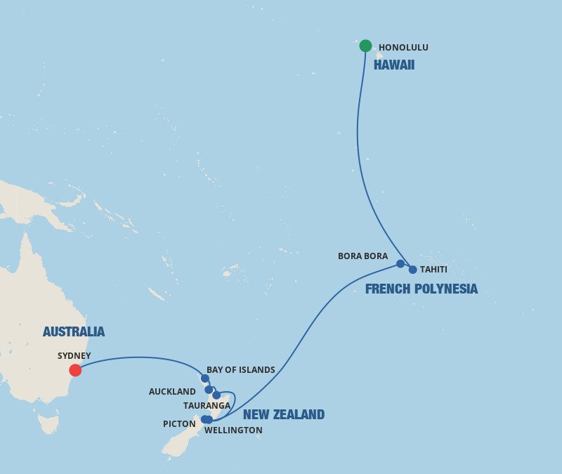 Tahiti & South Pacific Crossing - Princess (21 Night Cruise From ...