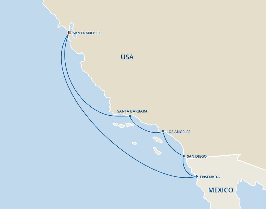 Classic California Coast Princess (7 Night Roundtrip Cruise from San