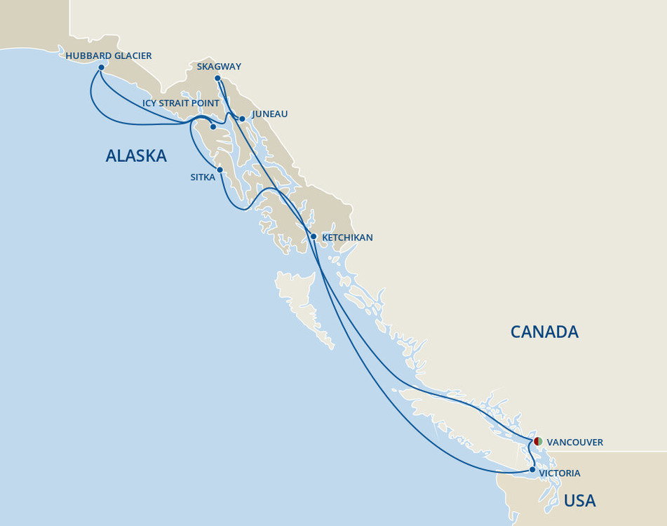 Inside Passage (roundtrip Vancouver) - Princess (11 Night Roundtrip ...