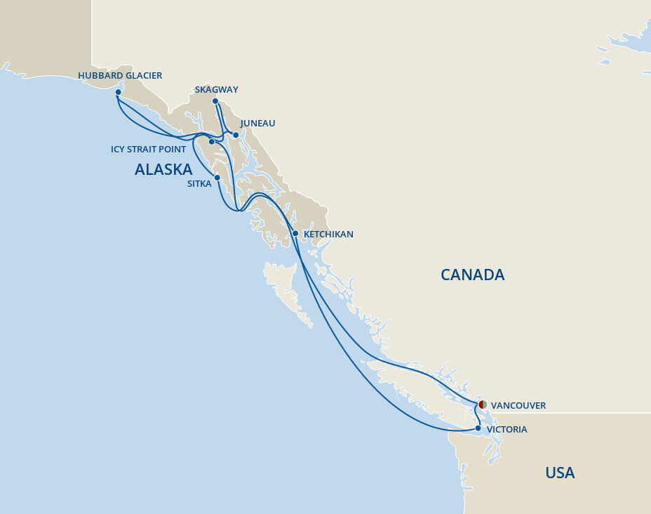 Inside Passage (roundtrip Vancouver) - Princess (11 Night Roundtrip ...