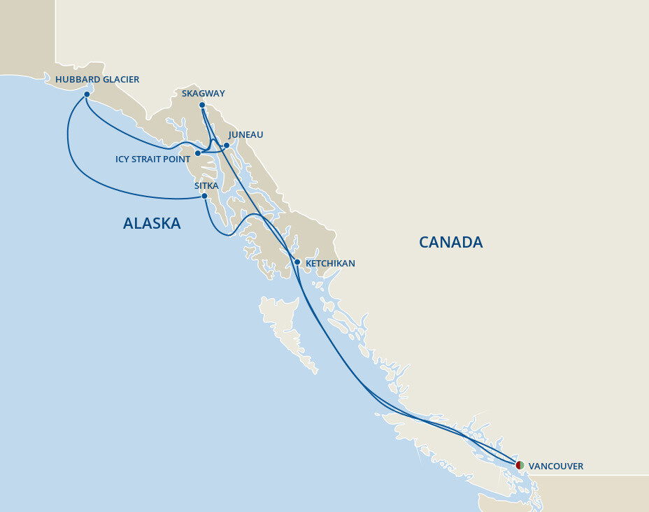 Inside Passage (roundtrip Vancouver) - Princess (10 Night Roundtrip ...